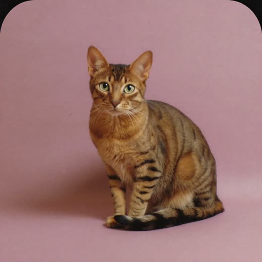 A calm cat looking alert